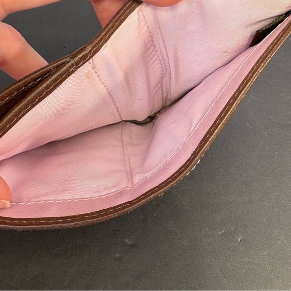 Coach Leather Mahogany Wallet w/ Pink Accents - Picture 10 of 15